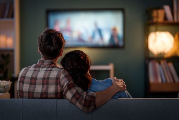 Couple watching tv