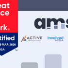 Great Place To Work logo and AMS Lockup logo