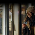 Woman Holiday Shopping in the city