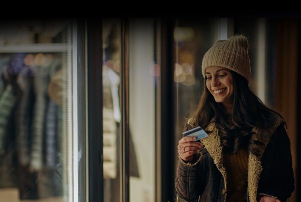 Woman Holiday Shopping in the city