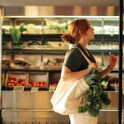 Woman shopping in the grocery store