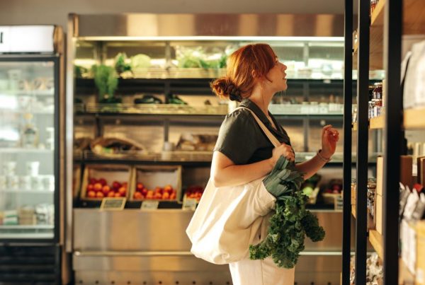 Woman shopping in the grocery store